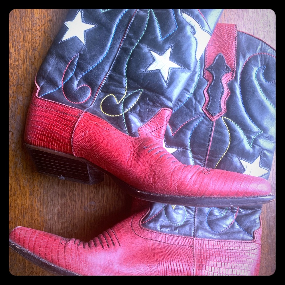 Vintage 9 West Cowboy Boots